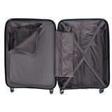 Kenneth Cole REACTION Out of Bounds Lightweight Hardshell 4-Wheel Spinner Luggage, Granite Blue, 24-Inch Checked