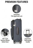 Ricardo Beverly Hills Montecito 3.0 Softside Luggage Collection – Expandable Suitcases with Wheels and TSA Lock. 21” Carry-on, Graphite