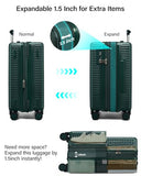 MILADA Carry On Luggage Expandable 20 Inch Hard Shell Suitcases with Wheels