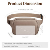 S-ZONE Leather Fanny Pack for Women RFID Blocking Waist Belt Bag Crossbody Purse