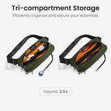 tomtoc 3.5L X-Pac Sling Bag with RFID Blocking Crossbody Pack for Men Women