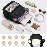 Lifelix Ita Bag Backpack with Insert - Kawaii Pin Display Clear Window Bookbag, Y2K Aesthetic Laptop Backpack for Anime Cosplay School, Fits 15.6" Laptop, Black