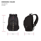 SwissGear 1271 ScanSmart Laptop Backpack, Fits Most 16 Inch Laptops and Tablets, TSA Friendly Backpack, Ideal for Work, Travel, School, College, and Commuting - Black