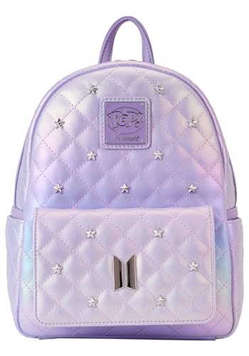 Loungefly BTS Logo Iridescent Purple Mini Backpack