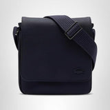 Lacoste Men's Classic Flap Crossover Crossbody Bag, Midnight Blue, One Size