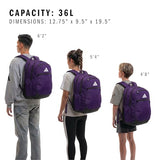 adidas Striker 3 Team Sports Backpack – Daypack for Sports Gym Travel, 36L, Collegiate Purple, OSFA