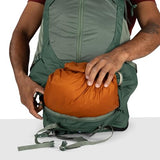 Osprey Stratos 34L Men's Hiking Backpack - Camping Bag with Waterproof Raincover, Bottle Pockets, & Gear Straps, Pine Leaf