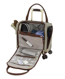 LONDON FOG Cambridge 15" 8-Wheel Under The Seat Bag, Olive Houndstooth, 15 inches