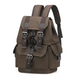 SUIKIHUM Vintage Canvas Backpack for Men Women, Durable Casual Daypack, Large Capacity Travel Rucksack Fits for Hiking and Daily Use (Coffee)