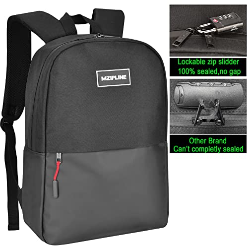 MZIPLINE Backpack Bag-Smell Proof-Classics Casual Travel Daypack Travel bags for College Student Men & Women Work (Black/Black)
