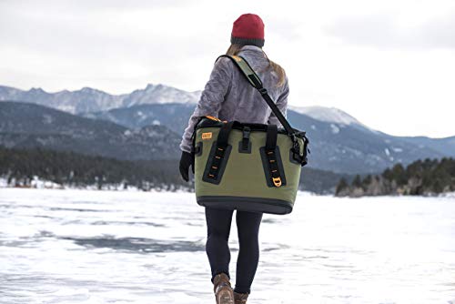 BUILT Large Welded Soft Portable Cooler with Wide Mouth Opening - Insulated and Leak-Proof Olive 5213958