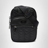 Lacoste Embossed Monogram Small Crossover Bag, Black, One Size
