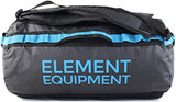 Element Equipment Trailhead Duffel Bag Shoulder Straps Waterproof Black/Blue Medium