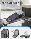 kadilong Business Laptop Backpack for Men, 15.6 Inch Travel Laptop Bag Back Pack with USB Charging Port, Water Resistant Bookbag Computer Backpack for Work College, Dark Grey
