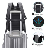 BANGE Business Backpack with USB Charging Port, Anti Theft Laptop Backpacks Fit for 15.6 INCH,Men Travel Backpack with Water Bottle Holder for Men and Women