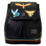 Loungefly Pokémon: Legendary Birds - Articuno, Moltres, and Zapdos - Embroidered Characters Mini Backpack - Collectible Bags