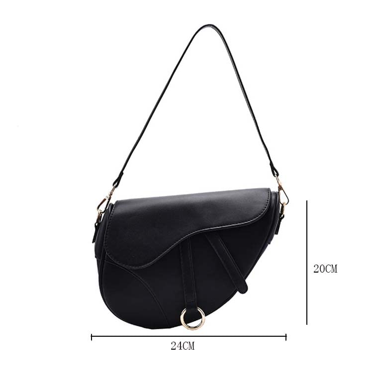 PURFANREE Women Trendy Small Clutch Purse Saddle Shoulder Bag Underarm Handbag Satchel HandBag Crossbody Bag