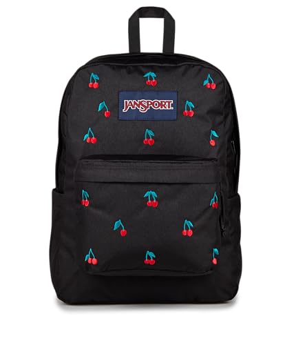 JanSport Superbreak Plus FX Backpack - Work, Travel, or Laptop Bag with Water Bottle Pocket - Surreal Sensations Black