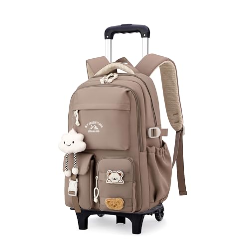 NIWEIYA Kids Rolling Backpack for Girls Boys, Elementary & Middle School Bags with Wheels, Boys Roller Backpack Kids Bookbag with 2 | Backpacks4Less