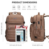 WITZMAN Canvas Travel Backpack for Men Multiple Pockets