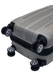 Rockland London Hardside Spinner Wheel Luggage, Silver, Carry-On 20-Inch