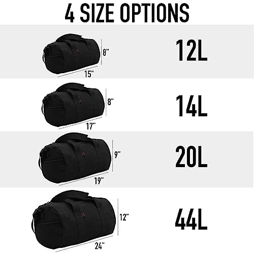 Rothco Heavy-Duty Canvas Shoulder Duffle Bag - Rugged Travel Gym Gear Equipment Bag, Olive Drab, 17 Inches