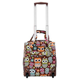 Rockland Melrose Upright Wheeled Underseater Carry-On Luggage, Owl