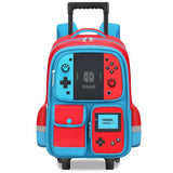 TILYTADLY Kids Rolling Backpack for Boys - Gamer Boys Rolling Backpack with Wheels, Wheeled Travel Bookbag for Elementary Middle School, Lightweight Roller School Bag