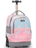 NEW TILAMI 16 Inch Rolling Backpack Carry-on Wheeled Laptop Backpack with Wheels for Girls Boys School, Pink