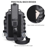 WITZMAN Sling Bag for Men Casual Crossbody Bag Fits 9.7 Inch Ipad