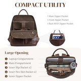 S-ZONE Small Leather Backpack for Women Fashion Designer Purse Anti-theft RFID Travel Bag