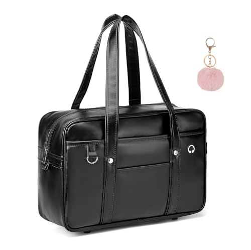 Chillpaper Japanese Shoulder Bag Tote, Large Size, Black