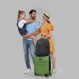 World Traveler Dejuno Ultimate Travel Combo Spinner Carry-On & Laptop Backpack 2-Piece Luggage Set - Matcha