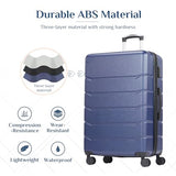 OLIXIS 28 Inch Luggage, Hardside Checked Suitcase with Spinner Wheels, Lightweight ABS Hard Shell Travel Luggage, TSA Approved Lock, Expandable Large Suitcase for Business & Travel–Blue