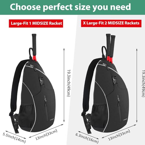 Ytonet Tennis Bag, Tennis Sling Backpack Crossbody for Men Women
