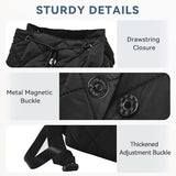 VASCHY Quilted Backpack Purse for Women, Lightweight Casual Puffer Flap Drawstring Backpack for Gym/Work/Travel/Hiking/Diaper Black