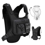Criuage USA Patent Running Hydration Vest Backpack, Lightweight Chest Pack with 2.0L Water Bladder Bag Daypack for Hiking Running Cycling Race Marathon for Women Men (Black, Standard)