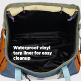 Topo Designs Mountain Gear Bag, Enormous Tote Style Free Standing Bag, Recycled Nylon, Abrasion Resistant (Forest/Bone White)