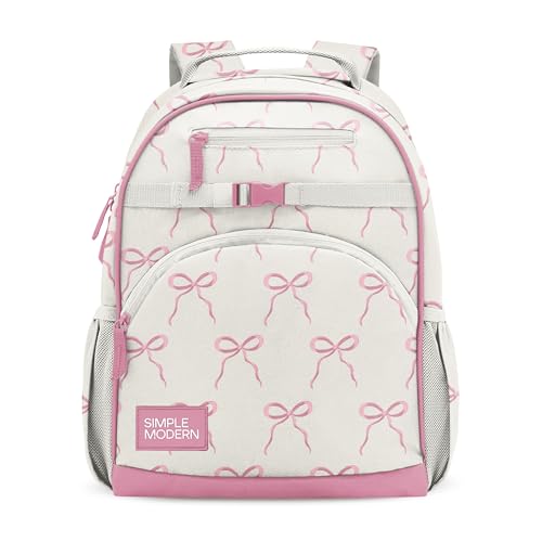 Simple Modern Medium Toddler Backpack for School Girls and Boys | Kindergarten Elementary Kids Backpack | Fletcher Collection | Kids - 15" tall | Bows