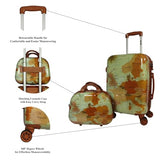 World Traveler Europe 2-Piece Carry-On Expandable Spinner Luggage Set with TSA Lock