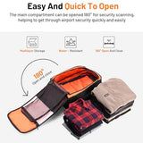 Oumurs Motorcycle Helmet Backpack for Long Travel with 30-40L Expandable Large Capacity Laptop Backpack Water-resistant Black 600D Polyester