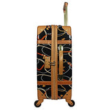Chariot Regal Vintage Style 2-Piece Hardside Carry-On Retro Train Case Spinner Luggage Set - Black