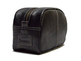 Timberland Men's Rugged Wash Leather Travel Kit, Black
