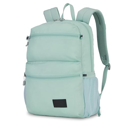 High Sierra Everclass Backpack - Travel or Work Laptop Bookbag with 360° Reflectivity, Dual Water Bottle Pockets & Fits Laptops Up To 15.6”, One Size, Sky Blue