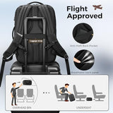 Swissdigital Design Travel Laptop Backpack 43l with USB Charging Port,TSA Friendly Flight Approved Carry-on Luggage Hand,Business Rucksack,Large Weekender Bag Fits 17 Inch Laptop Black | SD1748-01