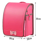 MilWorld randoseru backpack ransel Semi-automatic japanese boys girls school bags for waterpoor PU leather light weight