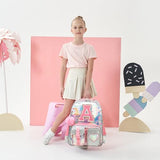 Meetbelify Backpack for Girls Backpack with Lunch Box Pencil Case for Elementary Student Kids School Bag for Girls Ages 6-8 Years Old Pink A