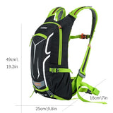 Outdoor Cycling Backpack, Bicycle Backpack, Water Bag Backpack, Mountain Hiking Backpack (Green, Single Backpack)