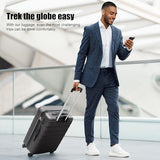 Coolife Luggage Suitcase Carry-on Spinner TSA Lock USB Port Expandable (only 28’’) Lightweight Hardside Luggage (Gray, M(24in))