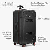 Traveler's Choice Maxporter II Polycarbonate Hardside Trunk with Spinner Wheels, Black, 31-Inch Trunk